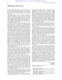 Melatonin and jet lag - British Journal of Sports Medicine