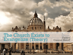 The Church Exists to Evangelize (Theory)