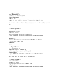 -----Original Message----- From: Perreard, Jean
