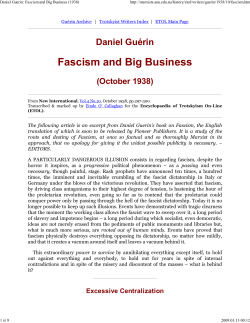 Daniel Guerin: Fascism and