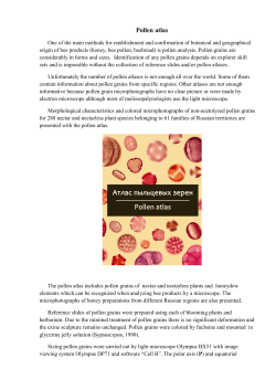 Pollen atlas - International Honey Commission