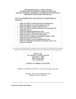 AUTHORIZED FEDERAL SUPPLY SERVICE