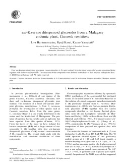 ent-Kaurane diterpenoid glycosides from a Malagasy endemic plant