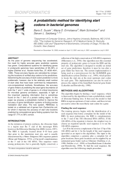 A probabilistic method for identifying start codons in