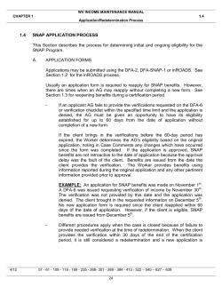 SNAP Application Process