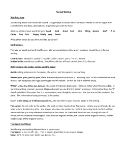 Formal Writing Perrin