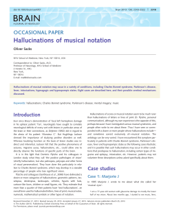 Hallucinations of musical notation