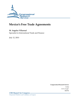 Mexico`s Free Trade Agreements [July 12, 2010]