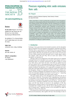 Processes regulating nitric oxide emissions from soils