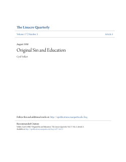 Original Sin and Education - e