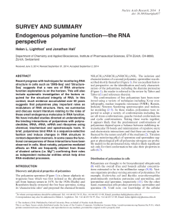 SURVEY AND SUMMARY Endogenous polyamine function&ndash;&ndash;the