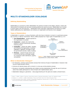 Multi-StakeholDer Dialogue