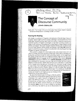 The Concept of Discourse Community - Eng1301