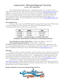 January 2008 - Lancaster Herpetological Society