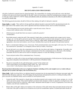 DECONTAMINATION PROCEDURES Page 1 of 2 Appendix 13 cont`d
