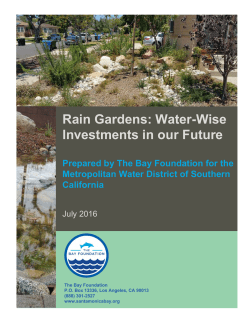 Rain Gardens: Water-Wise Investments in our Future