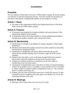 Constitution - PSU W-B SGA