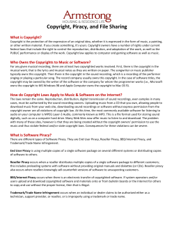 Copyright, Piracy, and File Sharing