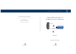 Optical Measurements of Rolling Friction Coefficients