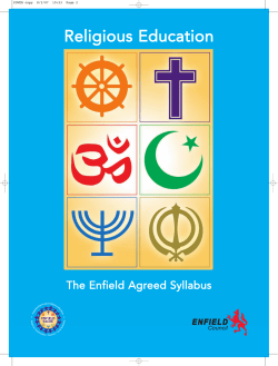 Enfield RE Syllabus PDF File - Chesterfield Primary School