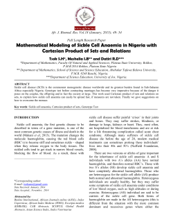 Mathematical Modeling of Sickle Cell Anaemia in Nigeria with