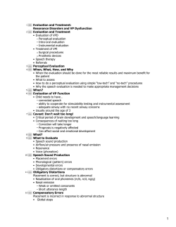 Evaluation and Treatment