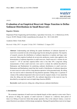 Evaluation of an Empirical Reservoir Shape Function to Define