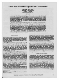 Effect of Turf Fungicides on Earthworms