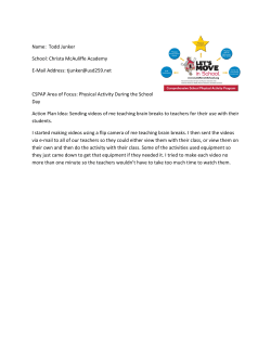 Junker PA During School