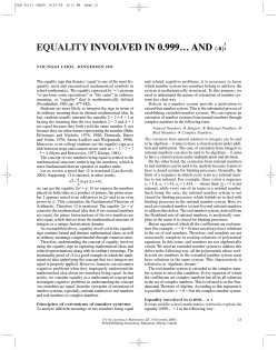 Equality involved in 0.999... and