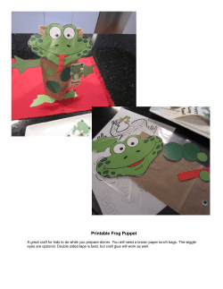 Printable Frog Puppet
