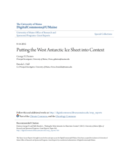 Putting the West Antarctic Ice Sheet into Context