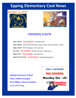 Epping Elementary Cool News