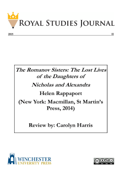The Romanov Sisters: The Lost Lives of the Daughters of Nicholas