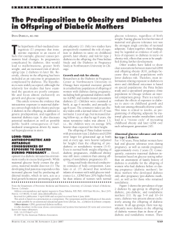 The Predisposition to Obesity and Diabetes in