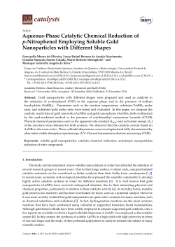 Aqueous-Phase Catalytic Chemical Reduction of p