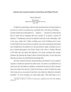 Induction and Concept-Formation in Francis Bacon