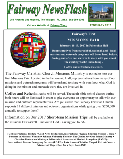 NewsFlash FEBRUARY 2017 - Fairway Christian Church
