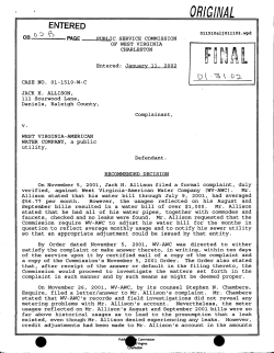 entered - Public Service Commission of West Virginia