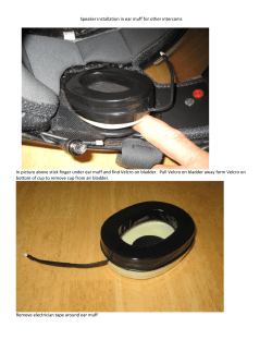 Speaker installation in ear muff for other intercoms In picture above