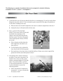 The following is a sample of problems that can be assigned