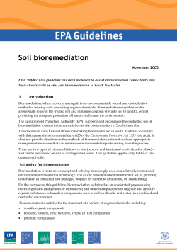 Soil bioremediation - EPA, South Australia