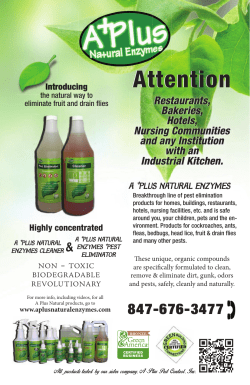 A Plus Natural Enzymes Cleaner and Pest Eliminator Flyer