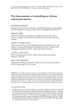 The bioeconomics of controlling an African rodent pest
