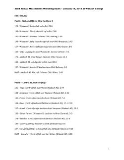 1 FIRST ROUND Pool A - Wabash (#1) 46, Ohio Northern 3 125
