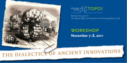 The DialecTics of ancienT innovaTions