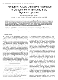 Tranquillity: A Low Disruptive Alternative to