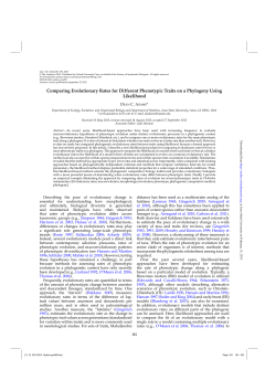 Comparing Evolutionary Rates for Different Phenotypic Traits on a