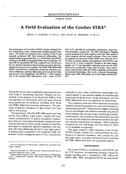 A Field Evaluation of the Coulter STKS