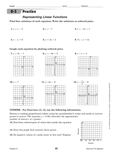 Practice Representing Linear Functions